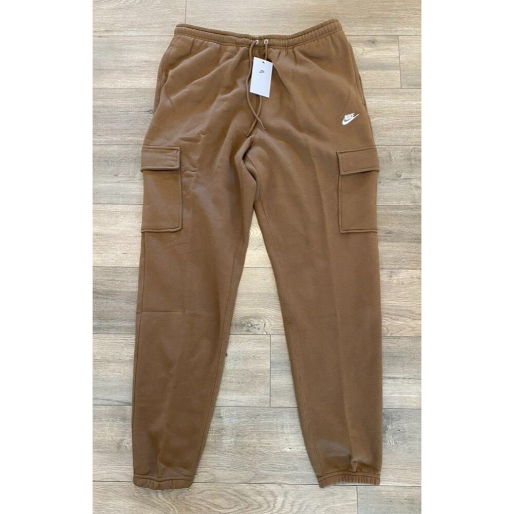 Nike Sportswear Club Fleece Cargo Pants Mens XLT TALL Joggers FN3805-235 Brown